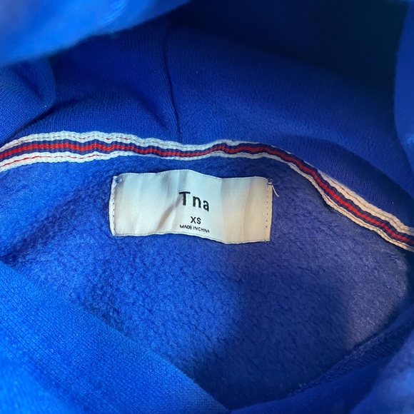 TNA Cropped Blue Hoodie - Picture 2 of 2